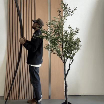 106" ULTRALIGHT Flexible Lightweight White Oak Acoustic Wood Slat Wall Panels with Grey Felt Backing