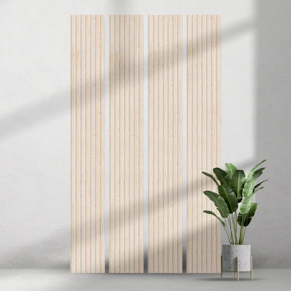 ULTRALIGHT Flexible Lightweight Maple Acoustic Wood Slat Wall Panels with Beige Felt Backing