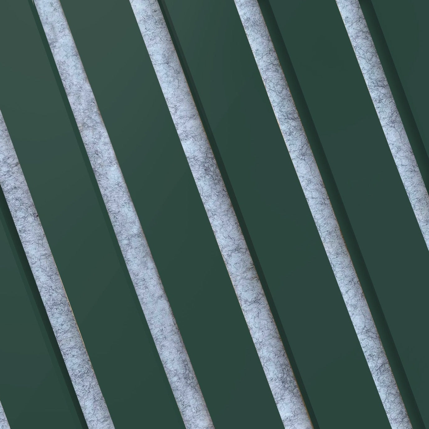 Forest Green Wall Slat Acoustic Panel with Grey Felt Backing