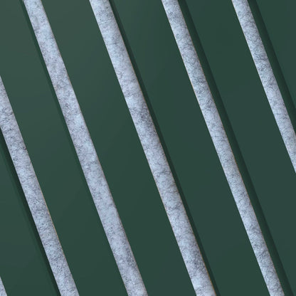 Forest Green Wall Slat Acoustic Panel with Grey Felt Backing